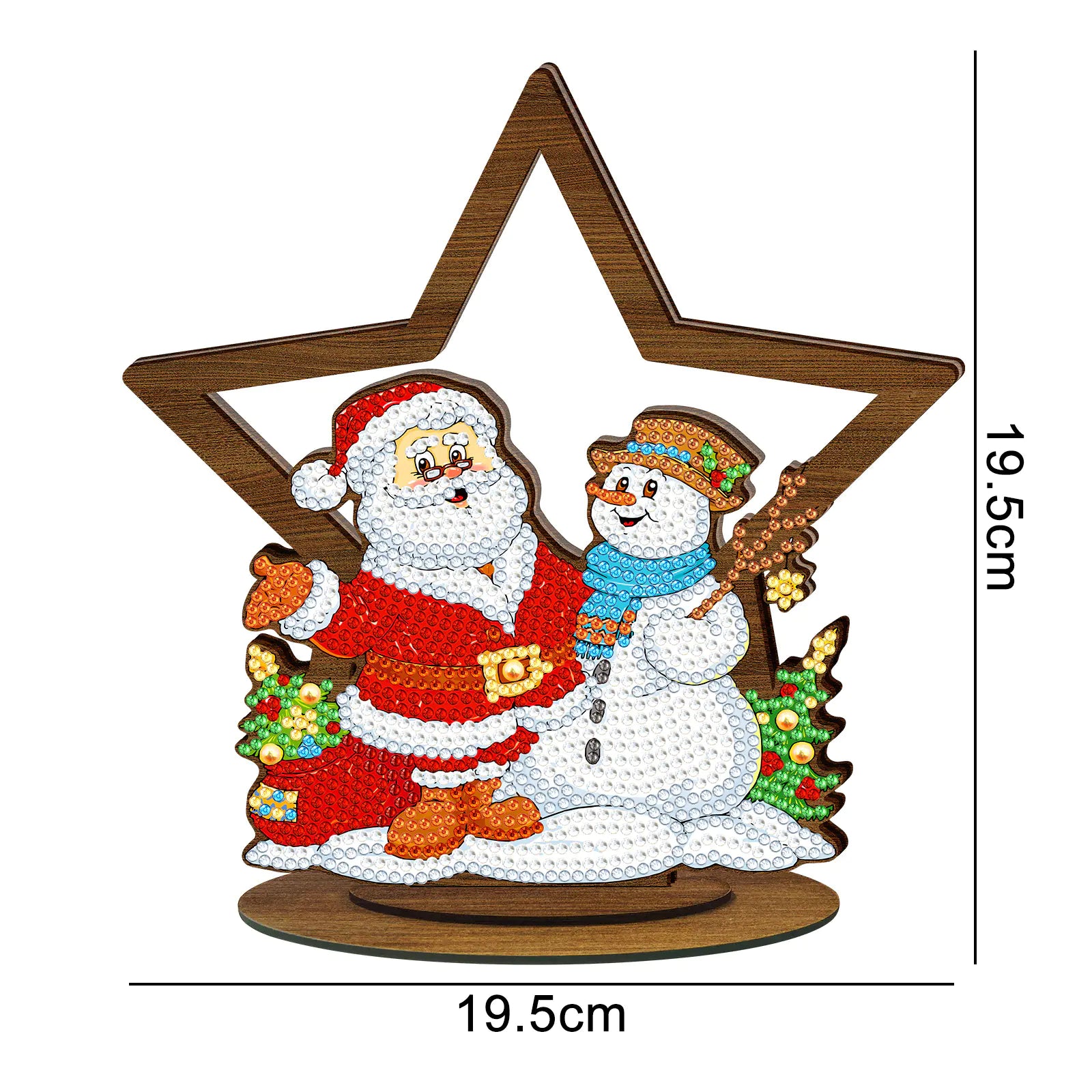 DIY Wooden Diamond Art Display for Christmas Decor