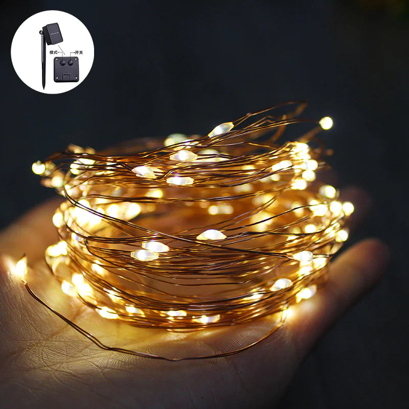Garden LED Solar String Lights for Christmas Decor