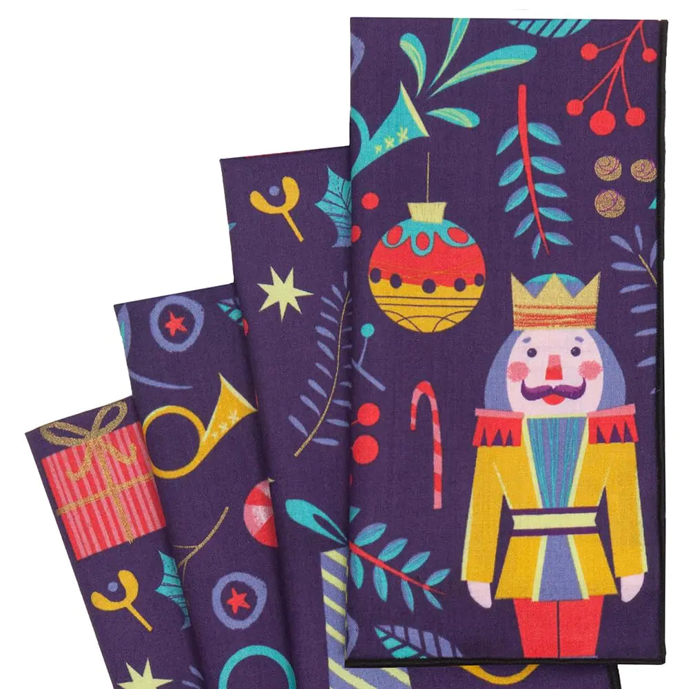 Christmas Napkins Cloth Napkins Blue Nutcracker Ballet Soldiers for Table Decor Table Settings Christmas Decor Ideas Table Linen Set 12 Dinner 18"