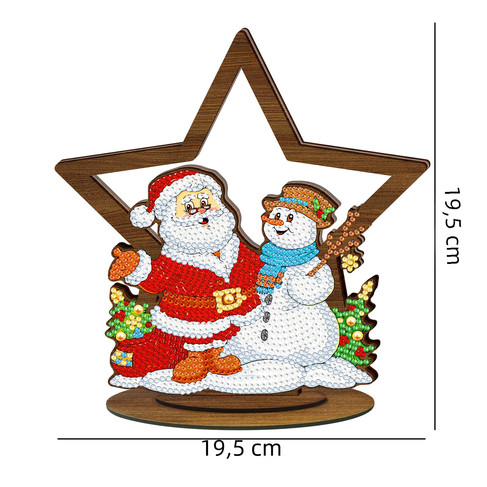 DIY Wooden Diamond Art Display for Christmas Decor